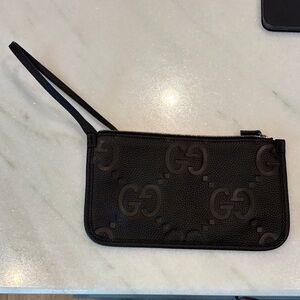 Gucci Black Logo Wristlet